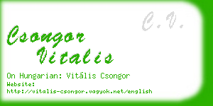 csongor vitalis business card